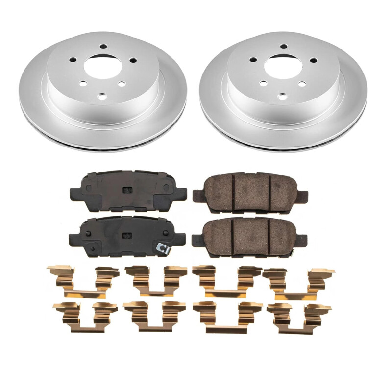 Power Stop 2009 Infiniti FX35 Rear Z17 Coated Brake Kit - CRK9134