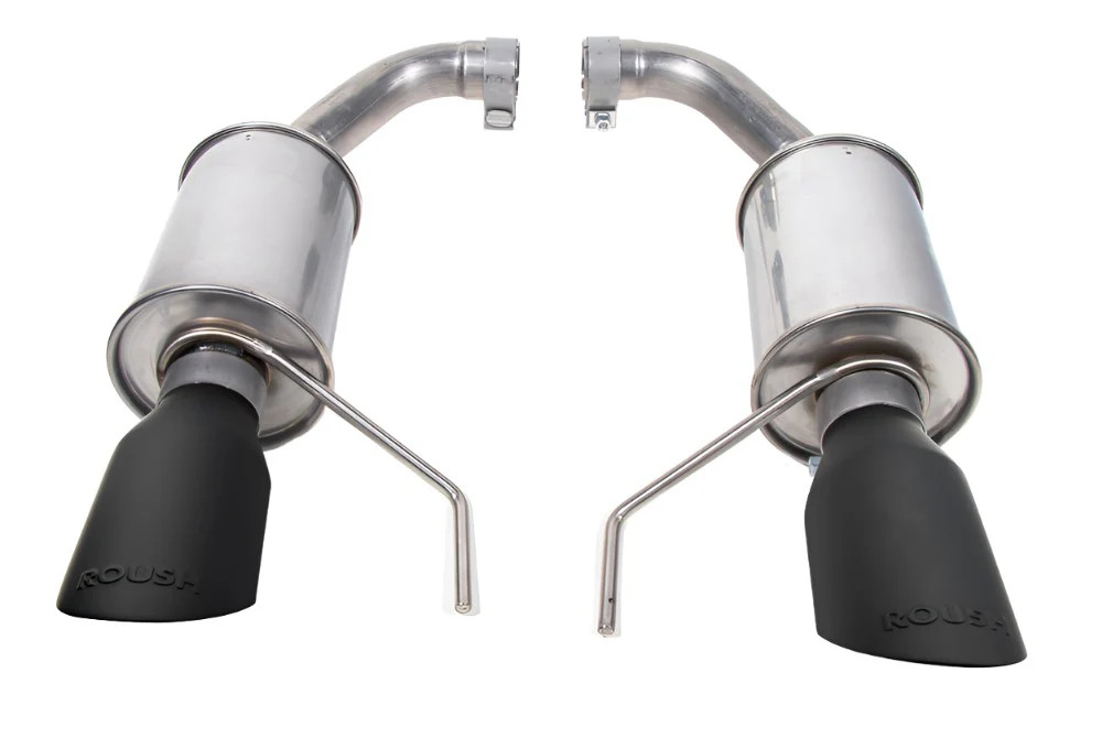 Roush 2024 Ford Mustang GT/EcoBoost Dual Tip Axle Back Exhaust w/ Black Tips - 422333-BLK