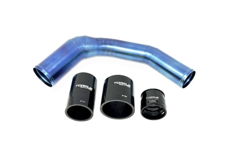 Torque Solution 2022+ Subaru WRX / 19-23 Subaru Ascent Titanium Top Mount Charge Pipe - Burnt Blue - TS-SU-812BU