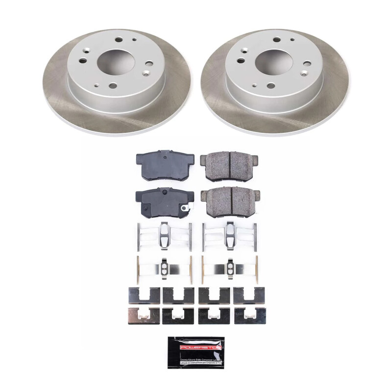 Power Stop 98-02 Honda Accord Rear Semi-Coated Rotor Kit - SC1244