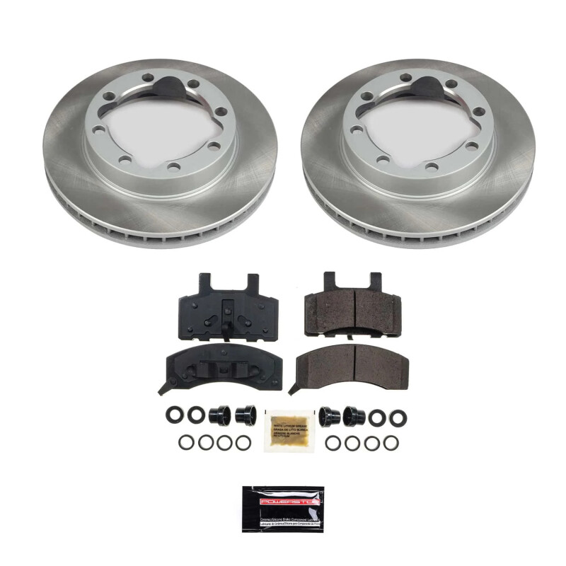 Power Stop 88-00 GMC K3500 Front Semi-Coated Rotor Kit - SC1524