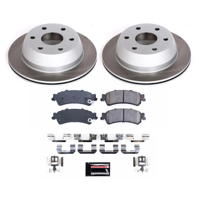 Power Stop 00-02 GMC Yukon XL 1500 Rear Semi-Coated Rotor Kit - SC2018