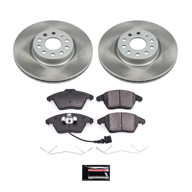 Power Stop 06-10 Volkswagen Passat Front Semi-Coated Rotor Kit - SC2259