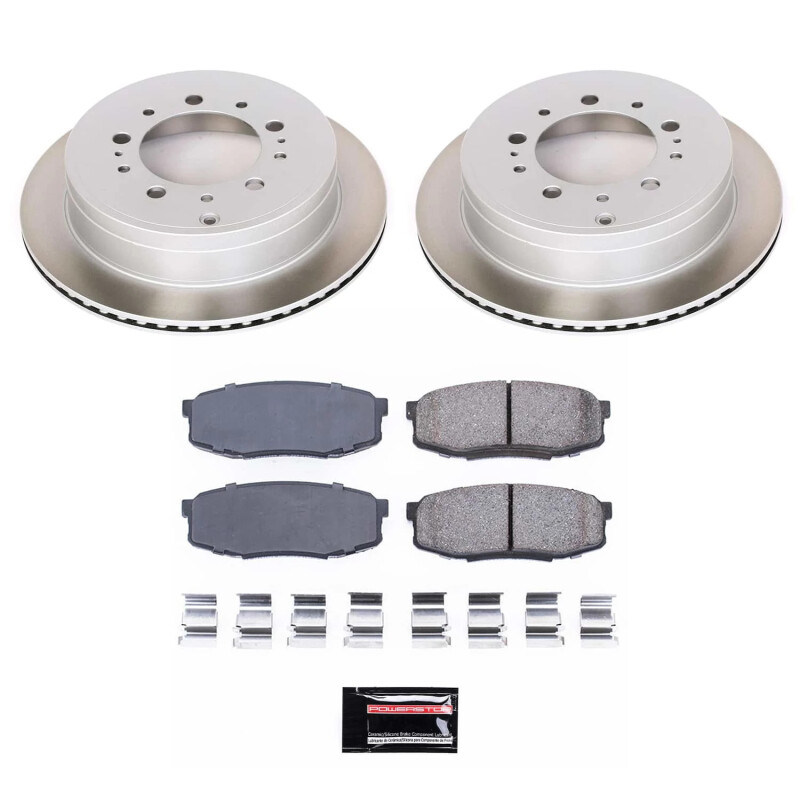 Power Stop 07-21 Toyota Tundra Rear Semi-Coated Rotor Kit - SC3073
