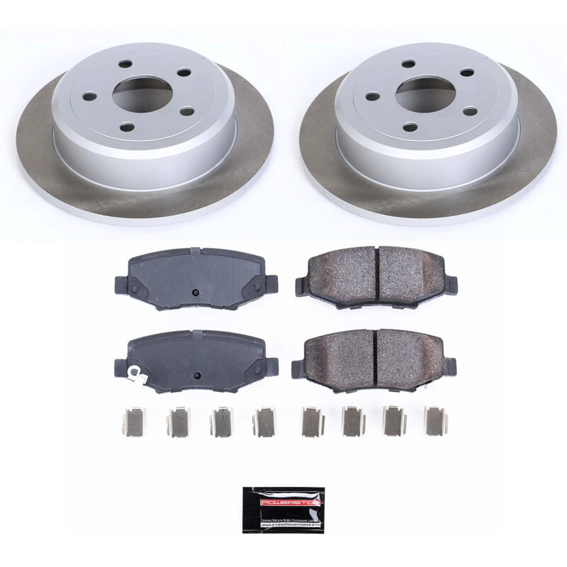 Power Stop 2018 Jeep Wrangler JK Rear Semi-Coated Rotor Kit - SC3090