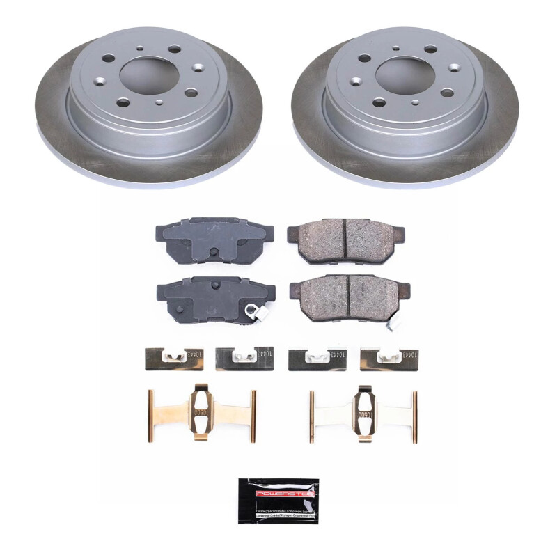Power Stop 88-91 Honda Prelude Rear Semi-Coated Rotor Kit - SC408
