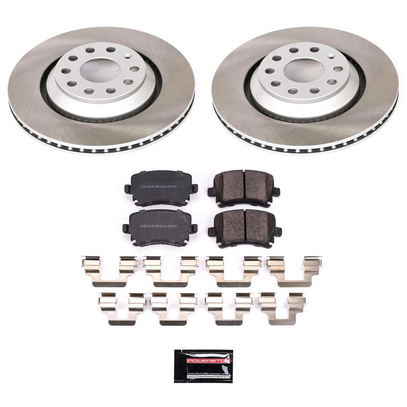 Power Stop 2008 Volkswagen R32 Rear Semi-Coated Rotor Kit - SC4628