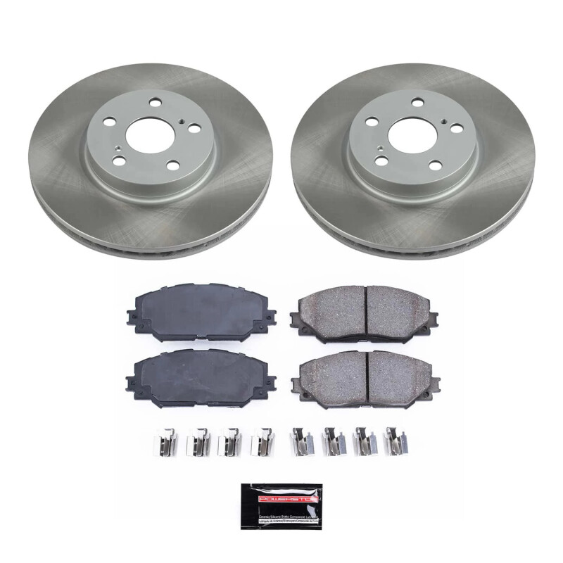 Power Stop 09-13 Toyota Matrix Front Semi-Coated Rotor Kit - SC4669