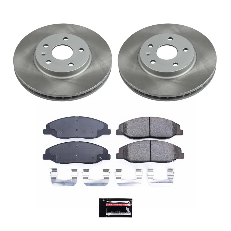 Power Stop 08-14 Cadillac CTS Front Semi-Coated Rotor Kit - SC4721