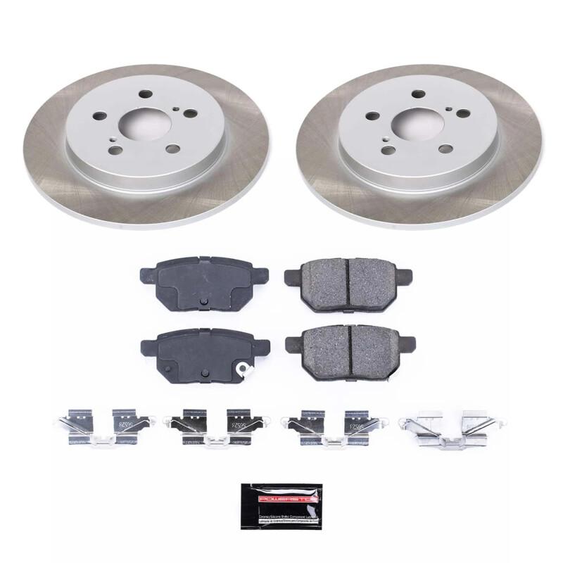 Power Stop 17-22 Toyota Prius Prime Rear Semi-Coated Rotor Kit - SC4736