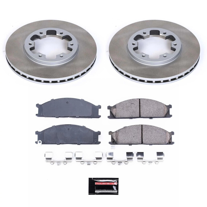 Power Stop 87-95 Nissan Pathfinder Front Semi-Coated Rotor Kit - SC4837
