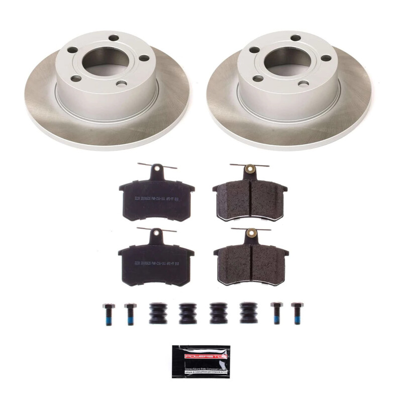 Power Stop 95-98 Audi A6 Quattro Rear Semi-Coated Rotor Kit - SC514