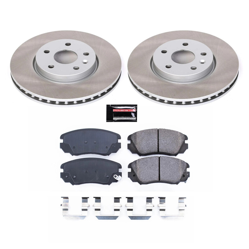 Power Stop 10-11 Saab 9-5 Front Semi-Coated Rotor Kit - SC5334