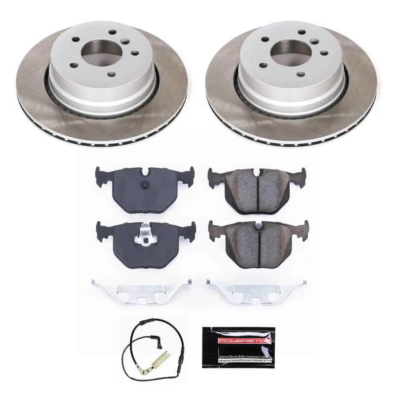 Power Stop 2008 BMW 535xi Rear Semi-Coated Rotor Kit - SC5491
