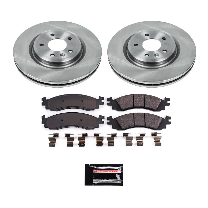 Power Stop 2010 Ford Taurus Front Semi-Coated Rotor Kit - SC5507