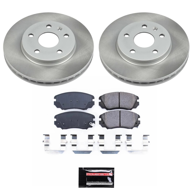 Power Stop 10-11 Saab 9-5 Front Semi-Coated Rotor Kit - SC5522
