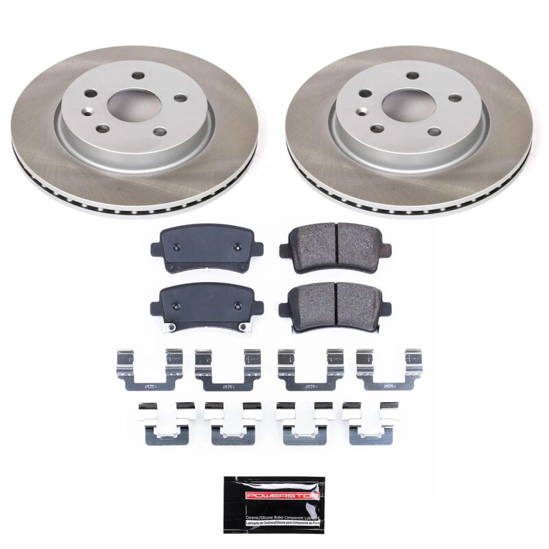 Power Stop 10-11 Saab 9-5 Rear Semi-Coated Rotor Kit - SC5547