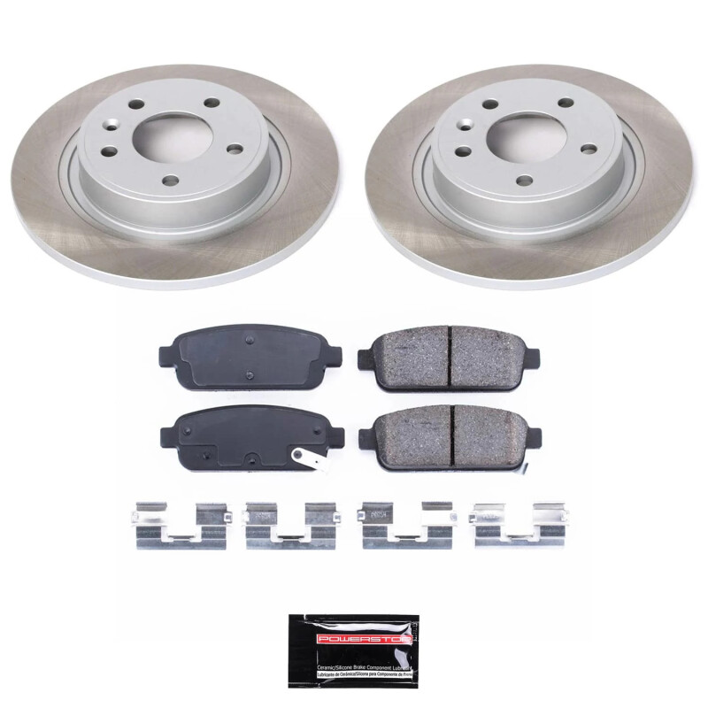 Power Stop 11-15 Chevrolet Volt Rear Semi-Coated Rotor Kit - SC5552
