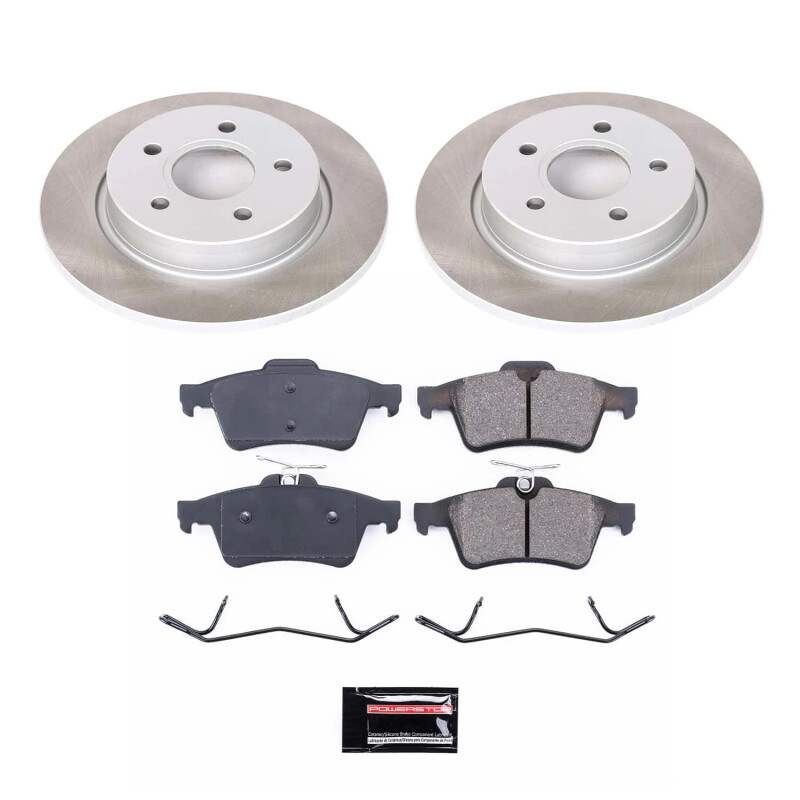 Power Stop 12-18 Ford Focus Rear Semi-Coated Rotor Kit - SC5975