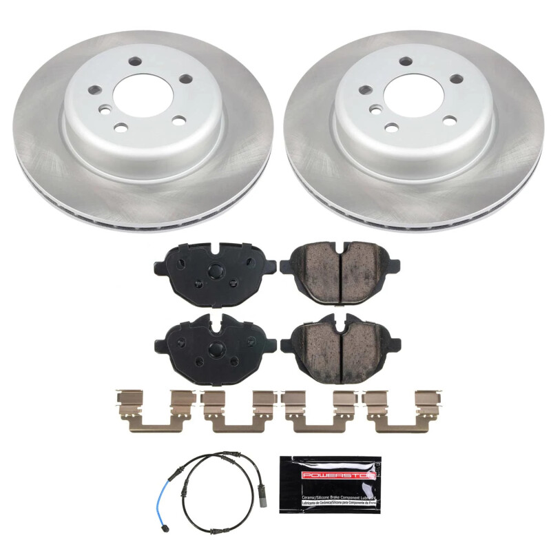 Power Stop 12-16 BMW ActiveHybrid 5 Rear Semi-Coated Rotor Kit - SC6034