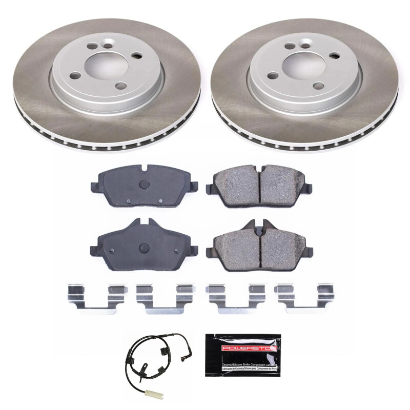 Power Stop 07-10 Mini Cooper Front Semi-Coated Rotor Kit - SC6066