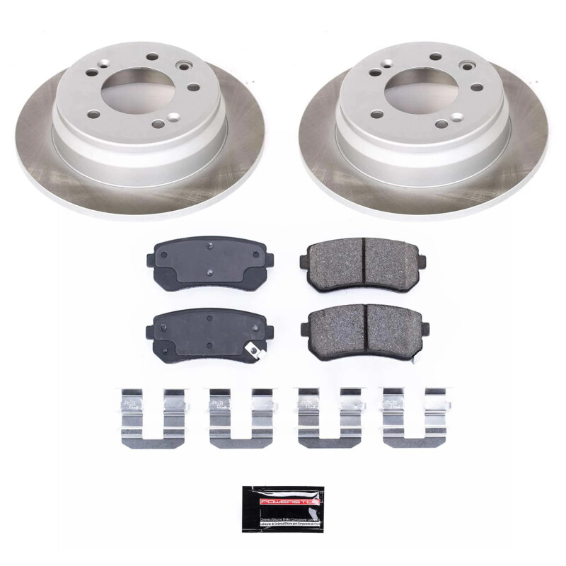 Power Stop 11-16 Kia Sportage Rear Semi-Coated Rotor Kit - SC6093