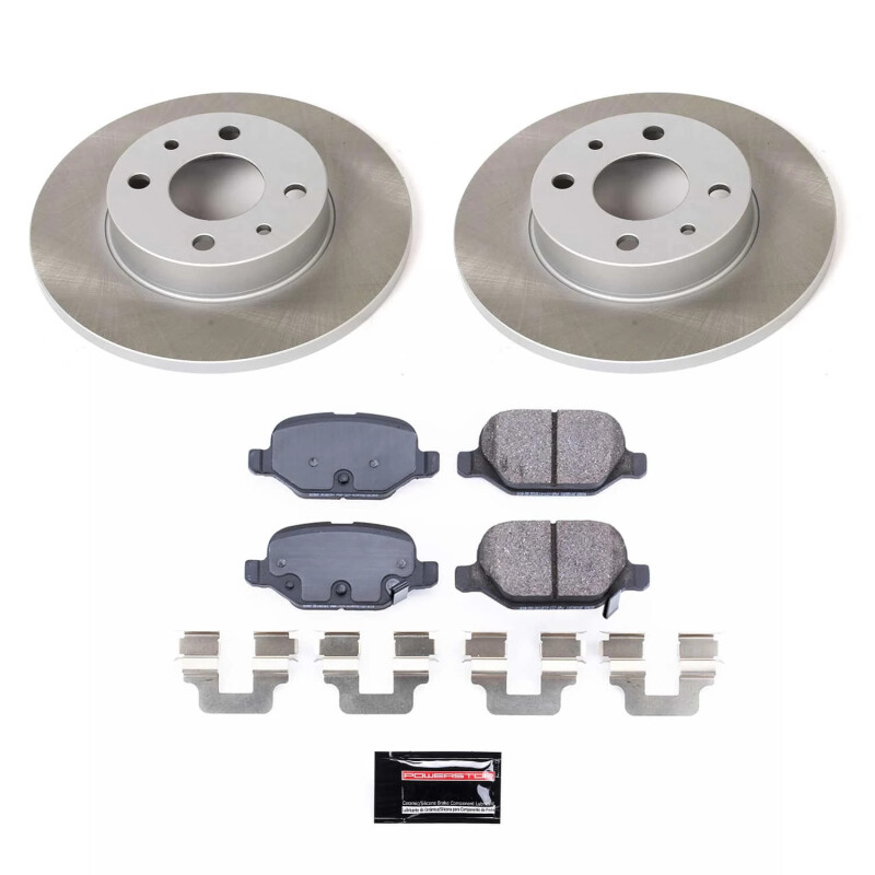 Power Stop 12-19 Fiat 500 Rear Semi-Coated Rotor Kit - SC6292