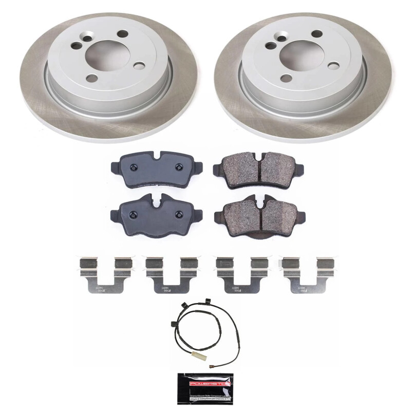 Power Stop 11-15 Mini Cooper Rear Semi-Coated Rotor Kit - SC6331