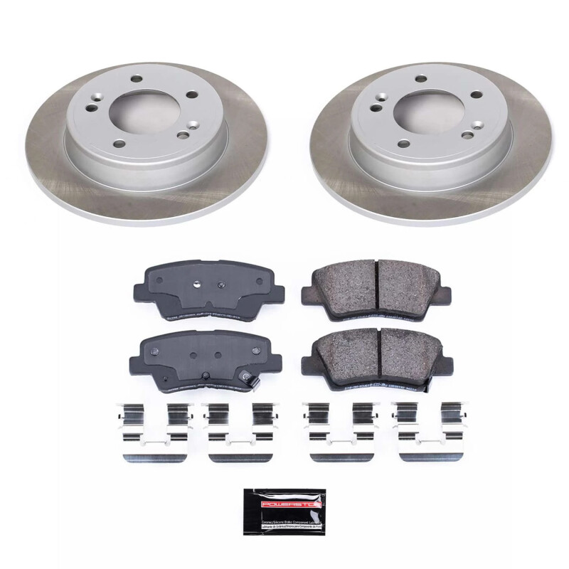 Power Stop 14-16 Kia Soul Rear Semi-Coated Rotor Kit - SC6502