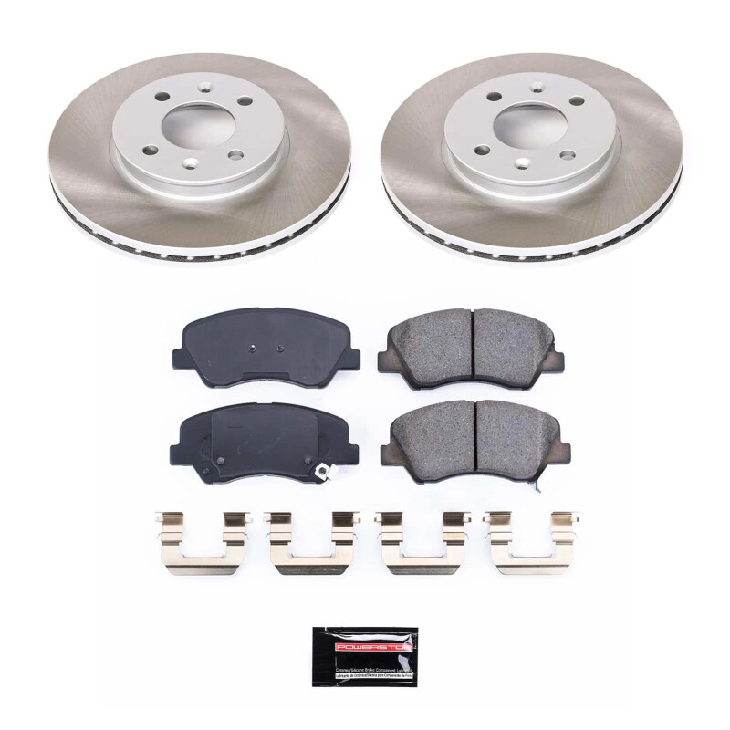 Power Stop 12-17 Kia Rio Front Semi-Coated Rotor Kit - SC6508