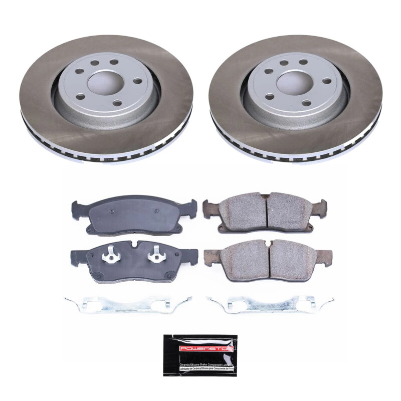 Power Stop 13-15 Jeep Grand Cherokee Front Semi-Coated Rotor Kit - SC6536