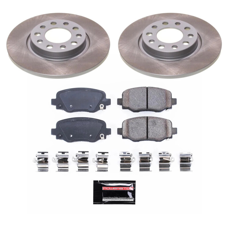 Power Stop 14-22 Jeep Cherokee Rear Semi-Coated Rotor Kit - SC6543