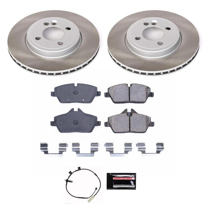 Power Stop 11-15 Mini Cooper Front Semi-Coated Rotor Kit - SC6739