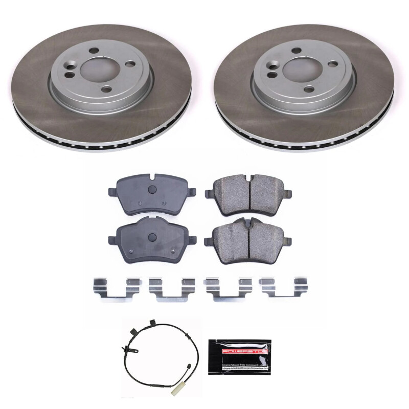 Power Stop 12-15 Mini Cooper Front Semi-Coated Rotor Kit - SC6741