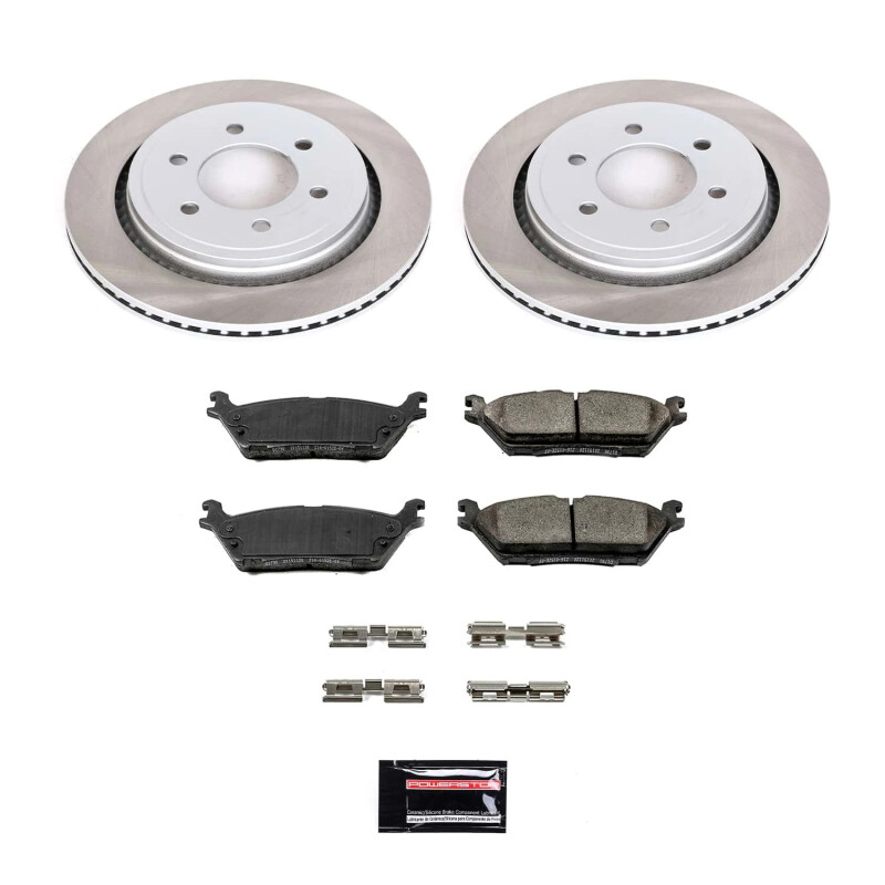 Power Stop 15-17 Ford F-150 Rear Semi-Coated Rotor Kit - SC6814