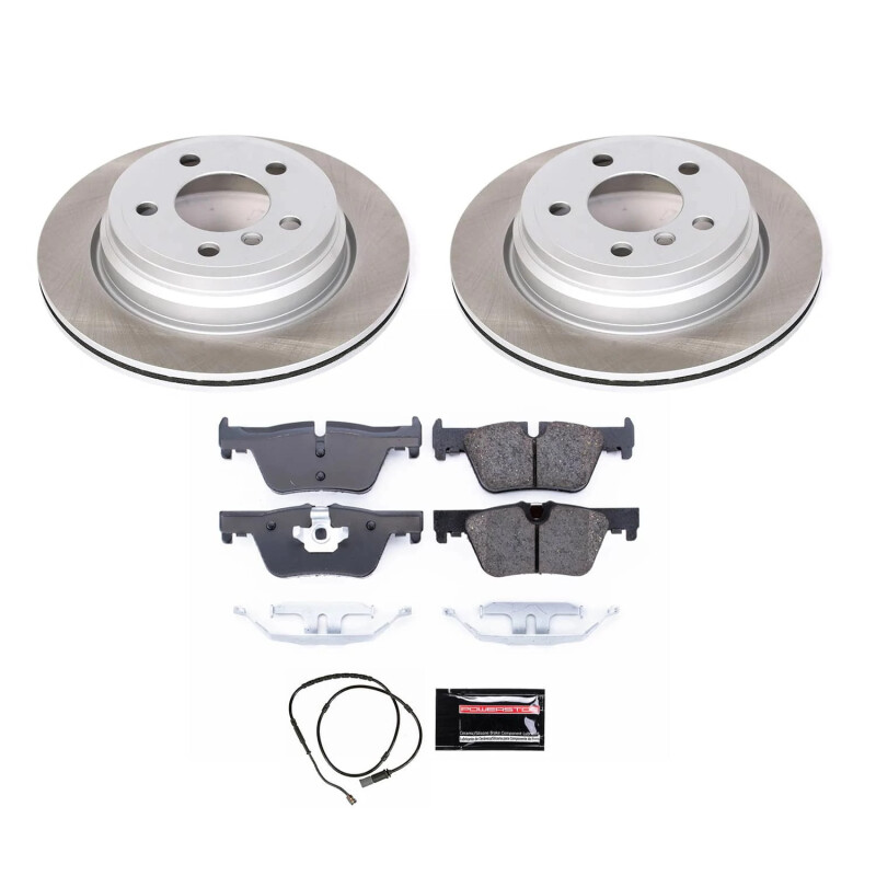Power Stop 17-20 BMW 430i xDrive Gran Coupe Rear Semi-Coated Rotor Kit - SC6852