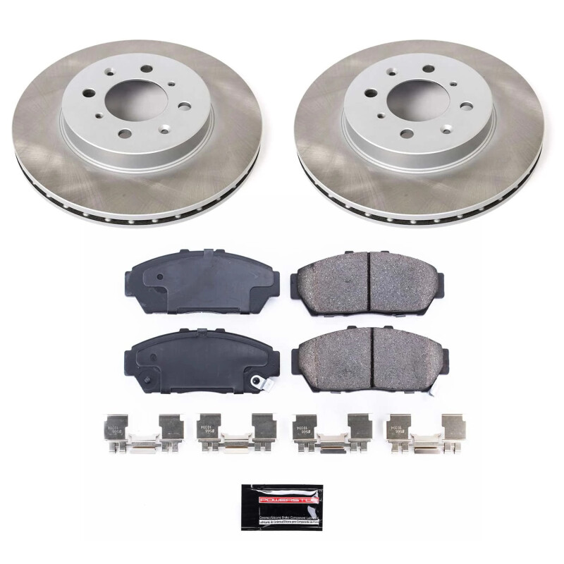 Power Stop 93-95 Honda Civic Front Semi-Coated Rotor Kit - SC692