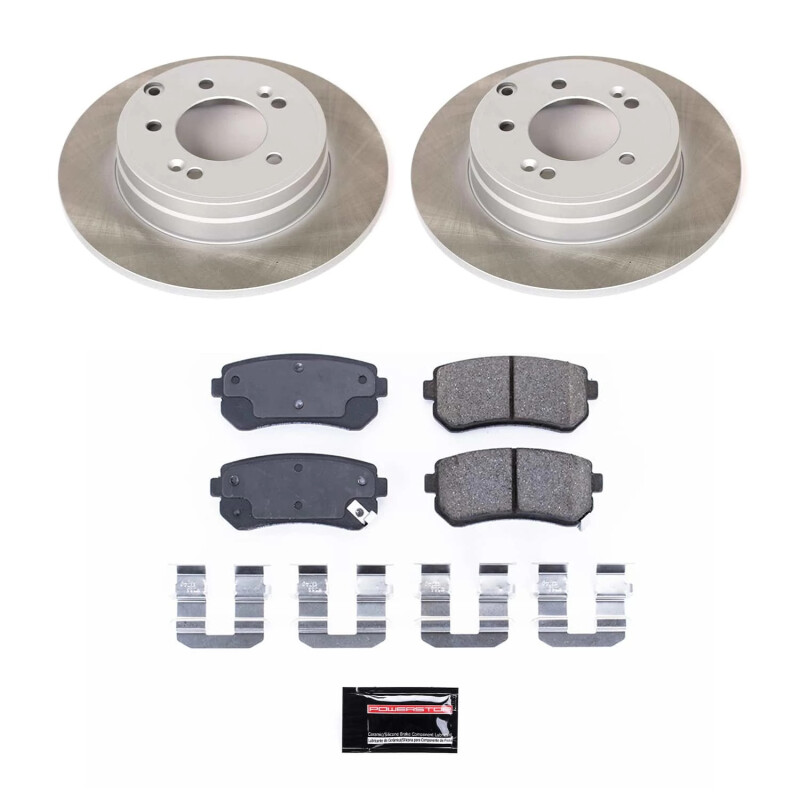 Power Stop 14-16 Kia Cadenza Rear Semi-Coated Rotor Kit - SC6936