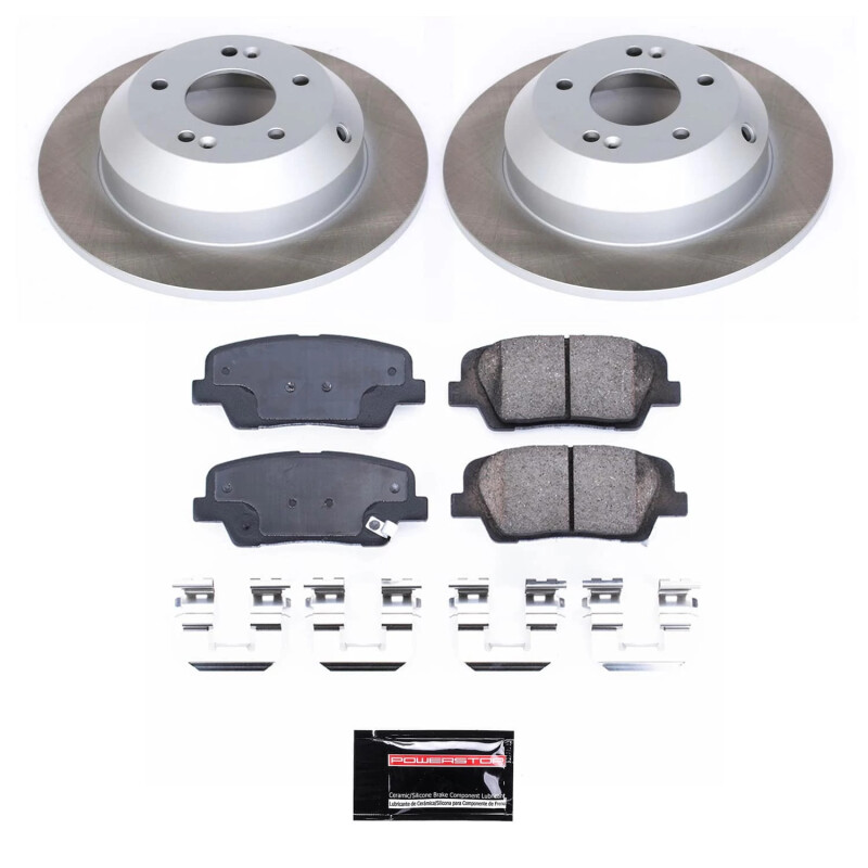 Power Stop 16-20 Kia Sorento Rear Semi-Coated Rotor Kit - SC7062