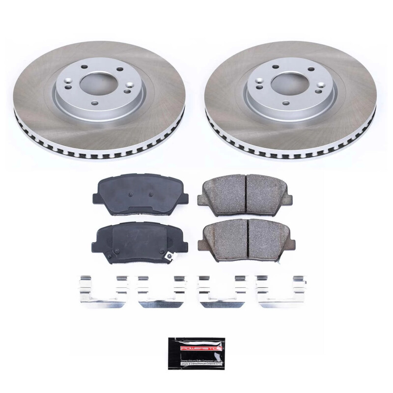 Power Stop 14-20 Kia Sorento Front Semi-Coated Rotor Kit - SC7064