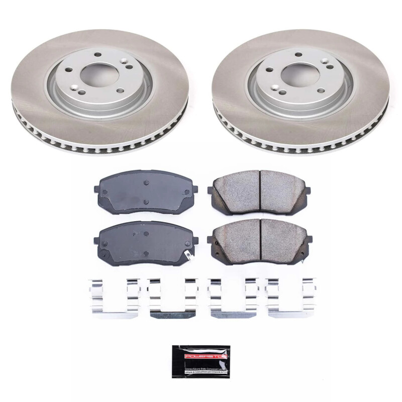 Power Stop 14-16 Kia Cadenza Front Semi-Coated Rotor Kit - SC7083