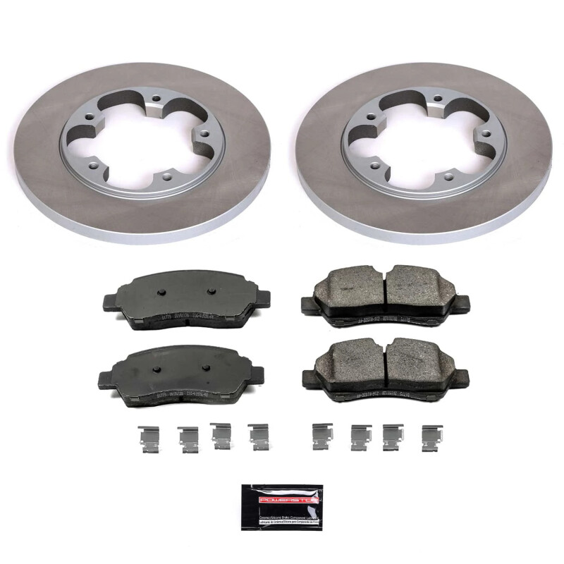 Power Stop 15-19 Ford Transit-350 Rear Semi-Coated Rotor Kit - SC7145