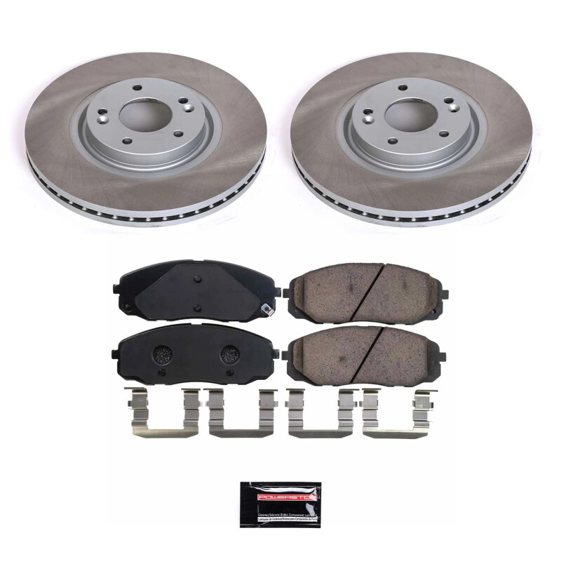 Power Stop 15-21 Kia Sedona Front Semi-Coated Rotor Kit - SC7218