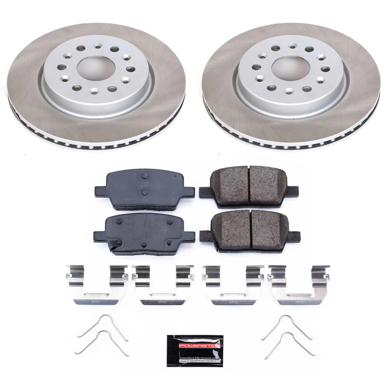 Power Stop 17-20 GMC Acadia Rear Semi-Coated Rotor Kit - SC7411