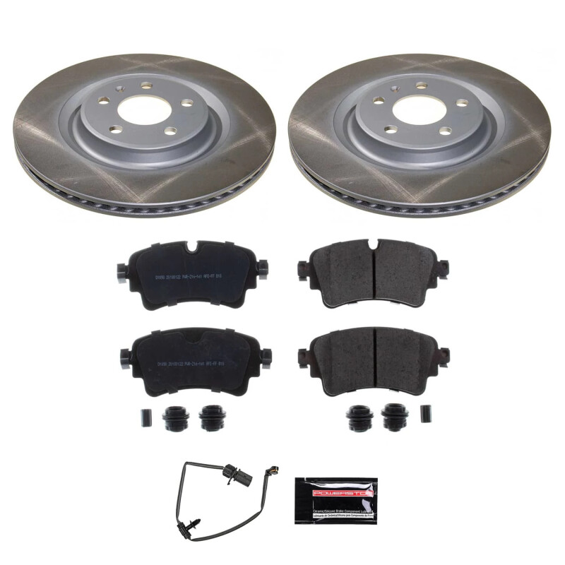 Power Stop 18-20 Audi S5 Sportback Rear Semi-Coated Rotor Kit - SC7431