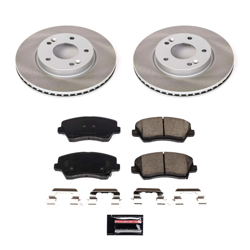 Power Stop 17-18 Kia Forte5 Front Semi-Coated Rotor Kit - SC7672