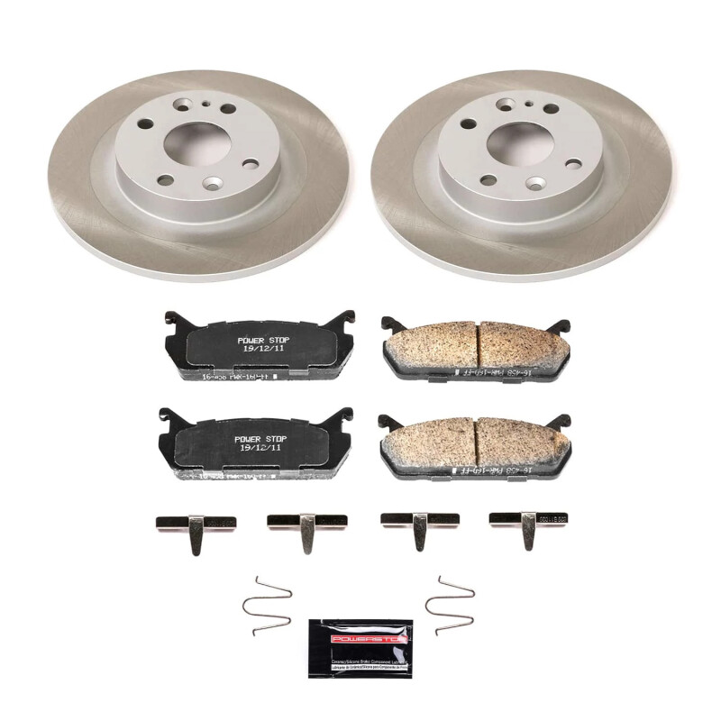 Power Stop 91-96 Mercury Tracer Rear Semi-Coated Rotor Kit - SC770