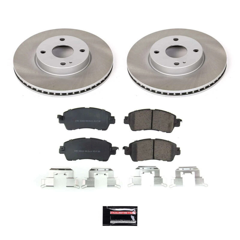 Power Stop 17-18 Toyota Yaris iA Front Semi-Coated Rotor Kit - SC7700