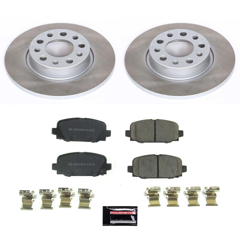Power Stop 17-22 Jeep Compass Rear Semi-Coated Rotor Kit - SC7736