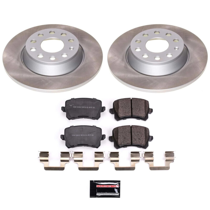 Power Stop 2009 Volkswagen Passat Rear Semi-Coated Rotor Kit - SC7811